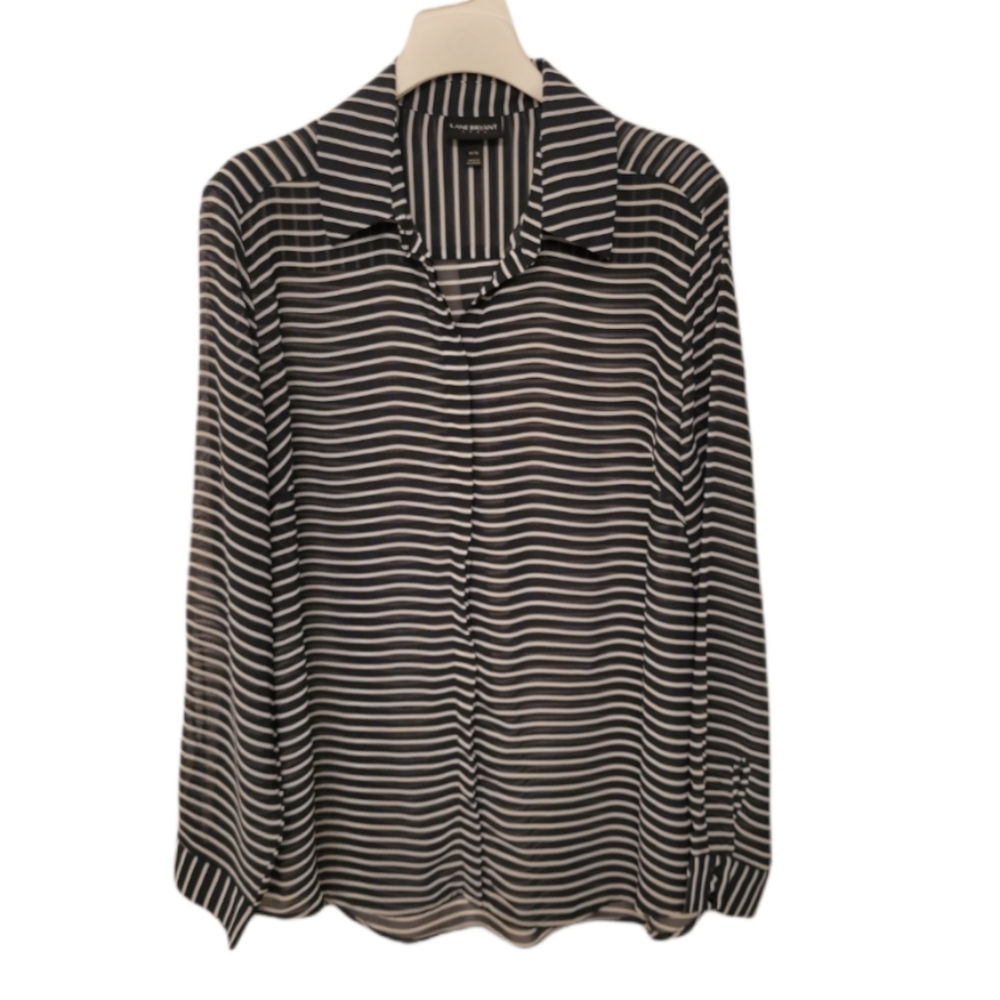 Lane Bryant Sheer Button-down Blouse